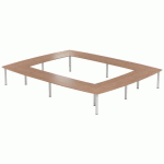 TABLE RÉUNION ATEM 500 X 400 CM PIED ROND ALU/NOYER - MBA