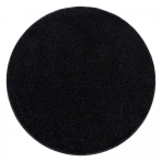 JADOREL - 160X160 ROND - TAPIS ROND SOULA NOIR 160X160 ROND OEKO TEX® EN POLYPROPYLÈNE DOUX ET SOYEUX - NOIR