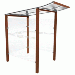 ABRI CAISSE MODULO 1.30 M BARDAGES LATÉRAUX ASPECT CORTEN - PROCITY