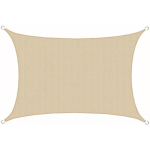 VOILE D'OMBRAGE UV 3X5 M HDPE RECTANGULAIRE PROTECTION SOLAIRE BALCON BEIGE - BEIGE