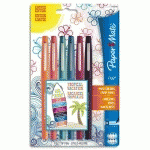 POCHETTE DE 6 STYLOS FEUTRES FLAIR ORIGINAL TROPICAL, POINTE 0,4MM - LOT DE 2