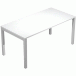 BUREAU DROIT À 4 PIEDS MÉTAL FAST 4 PIEDS - 120CM - BLANC