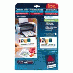 CARTE DE VISITE LASER AVERY QUICK AND CLEAN C32026 85 X 54 MM 270 GR BLANCHE - POCHETTE DE 100