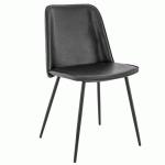 CHAISE INTÉRIEURE - MÉTAL - SIMILI - NOIR - ALEX