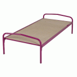EVOLUTION LIT STANDARD SOMMIER AGGLOMÉRÉ 90X190 RAL 4006 FUSCHIA - MANUTAN COLLECTIVITÉS