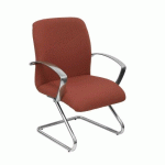 FAUTEUIL VISITEUR LUGE CAUDETE - MARRON