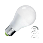 AMPOULE LED E27, 240º, 9W, DIMMABLE 100-50-20%, BLANC FROID,