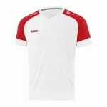 MAILLOT DE FOOT MANCHES COURTES ENFANT - JAKO - CHAMP 20 BLANC/ROUGE