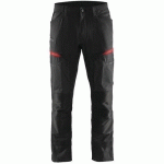 PANTALON DE TRAVAIL SERVICES STRETCH NOIR/ROUGE TAILLE 54C - BLAKLADER