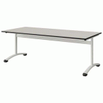 TABLE MALIBU 180X80 T4 DL STRA BLC SEL W911/NOIR BLC 9016
