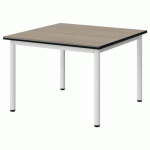 TABLE MALIBU 80X80CM T2 4P STRA CHÊNE 1146/NOIR BLC 9016