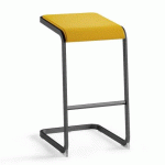 TABOURET HAUT TAGLIO JAUNE PIÈTEMENT ANTHRACITE