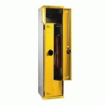 VESTIAIRE PORTE L MÉTAL JAUNE 1 COLONNE LARGEUR 40CM MONOBLOC