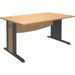 BUREAU CLASSIQUE PIEDS L 120X 80 HÊTRE/ANTHRACITE - MANUTAN EXPERT