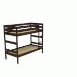 LIT SUPERPOSÉ DISSOCIABLE NOVA SOMMIER AGGLO 90X200 BOIS COLORIS WENGÉ - MANUTAN COLLECTIVITÉS