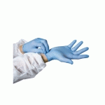 BOÎTE DE 100 GANTS JETABLES NITRILE POUDRÉS BLEU TAILLE L - NITRILE POUDRE L