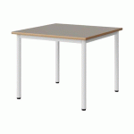 TABLE MALIBU 80X80CM T4 4P STRA ALAISÉ GRIS U727/BLC 9016