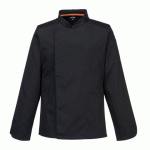 LOT DE 2 - PORTWEST C838 VESTE CUISINE MESHAIR PRO L/S NOIR - TAILLE M