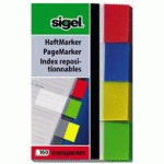 LOT DE 4 - MARQUE-PAGE REPOSITIONNABLE TRANSPARENT, 50 X 20 MM