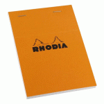 LOT DE 5 - BLOC DE BUREAU RHODIA 10,5 X 14,8 CM AGRAFÉ ORANGE N°13 - 5 X 5 - 80 FEUILLES