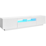 MEUBLE TV AVEC LUMI�RES LED BLANC 180X35X40 CM - VIDAXL