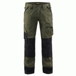 PANTALON DE TRAVAIL PAYSAGISTE VERT ARMÉE/NOIR TAILLE 48C - BLAKLADER