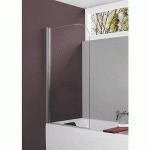 PARE-BAIGNOIRE À VOLET PIVOTANT RÉVERSIBLE 6 MM - PROFILÉ ARGENT BRILLANT - ARTY LEDA