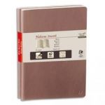 QUO VADIS DUO DE CARNETS HABANA SMOOTH BROCHURE SOUPLE 96 PAGES LIGNÉES 16X24 COUVERTURE SOUPLE BRUN