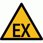 SIGNALÉTIQUE DE DANGER - ATMOSPHÈRE EXPLOSIVE - W021 - ISO 7010 - 315 MM - ALUDIBOND