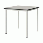 TABLE MALIBU 80X80 T6 4P STR ANTIB BLC SE W911/NOIR BLC 9016