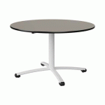 TABLE MALIBU Ø 120 T5 PC STRA GRIS U727/NOIR BLC 9016