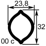 TUBE PROFIL (OOC) LG.960 INT.23,8X32