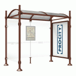 ABRI BUS PROVINCE 2.50 VITRINE 1 BARD LAT CITY ASPECT CORTEN - PROCITY