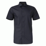 J.HARVEST & FROST YB50 TWILL S/S CHEMISE SLIM FIT HOMMES NOIR - TAILLE XS