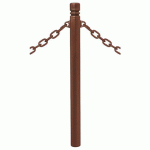 POTELET PROVINCE Ø76 MM CHAINES 2 ANNEAUX CITY ASPECT CORTEN - PROCITY