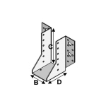 SABOT DE CHARPENTE A AILES EXTERIEURES (P X L X H X EP) 80 X 200 X 240 X 2,5 MM - FIXTOUT