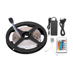 SMD 5050 RGB LED STRIP IP65 5 METRES REEL WITH POWER SUPPLY AND REMOTE CONTROL