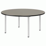 TABLE MALIBU Ø 120 T2 4P STRA ANTIB GRIS U727/NOIR BLC 9016