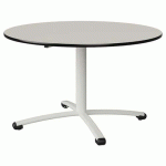 TABLE MALIBU Ø 120 T5 PC ST ANTIB BLC SEL W911/NOIR BLC 9016