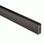 TUBE DE PENDERIE RECTANGULAIRE 32,3 X 11,8 MM - AVEC JOINT ANTI-BRUIT - TITANE SYNERCIA