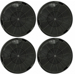 4X FILTRE À CHARBON ACTIF COMPATIBLE AVEC FRANKE 110.0459.432, 110.0463.802, 110.0476.770, 110.0476.841, 110.0476.842 HOTTE ASPIRANTE - 19,6 CM - VHBW