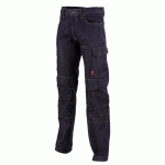 PANTALON DE TRAVAIL ALICKI MULTIPOCHES EN JEAN 1STNJN BLEU MARINE T54 - LAFONT - LA-1STNJN-6-1-54