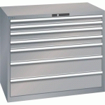 ARMOIRE 7 TIROIRS 1193X725X1000MM-CAPACITÉ 75KG-GRIS/ARGENT - LISTA