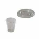 COUVERCLE PLAT CRISTAL AVEC CROISILLONS POUR GOBELETS À  SMOOTHIES