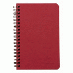 LOT DE 5 - CARNET RELIURE INTÉGRALE À POCHETTES AGE BAG 11X17CM 120 PAGES DÉTACHABLES LIGNÉ - ROUGE