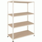 RAYONNAGE MANUTAN RAPID 2 1830X915X380 GRIS - 4 NIVEAUX