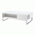 KOSTRENA - TABLE BASSE - 110X60 CM - RELEVABLE CONTEMPORAINE BLANCHE - SELSEY