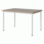 TABLE MALIBU 120X80 T5 4P STRA ALAISÉ GRIS U727/BLC 9016