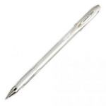UNIBALL BILLE ENCRE GEL POINTE MOYENNE SIGNO CORPS TRANSPARENT PASTEL BLANC