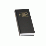 AGENDA JOURNALIER BREPOLS EUROS / CENTIMES BANQUIER1 LONG - ANNÉE 2026 - 14,3 X 33 CM NOIR